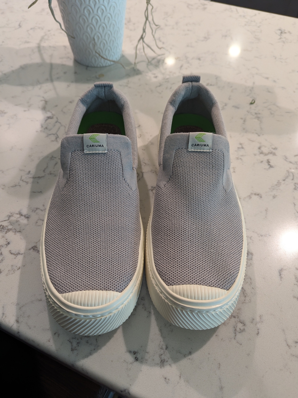 Cariuma Men's Slip-On Sneaker in Light Gray